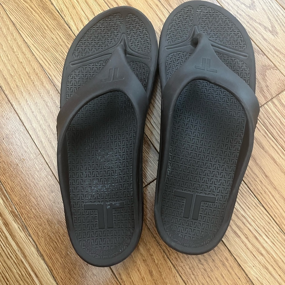 [XL/US9-10]TEROX TELIC Brown Arch Support Comfort Flip Flops Women